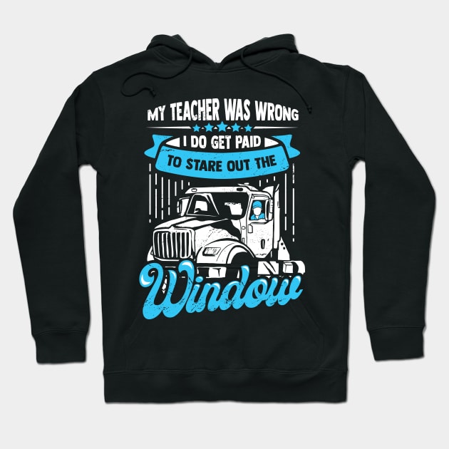 Funny Trucker 18 Wheeler Truck Driver Gift Hoodie by Dolde08